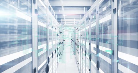 Virtual Data Processing in Advanced Server Room - Download Free Stock Images Pikwizard.com