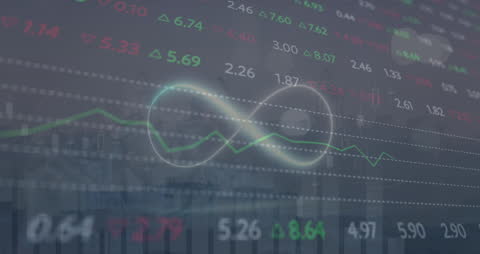 Dynamic Stock Market with Modern Iconography and Graph Animations