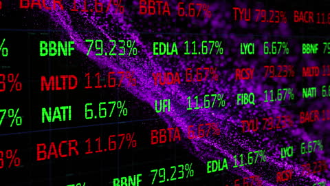 Visualizing Digital Data Over Stock Market Ticker Display