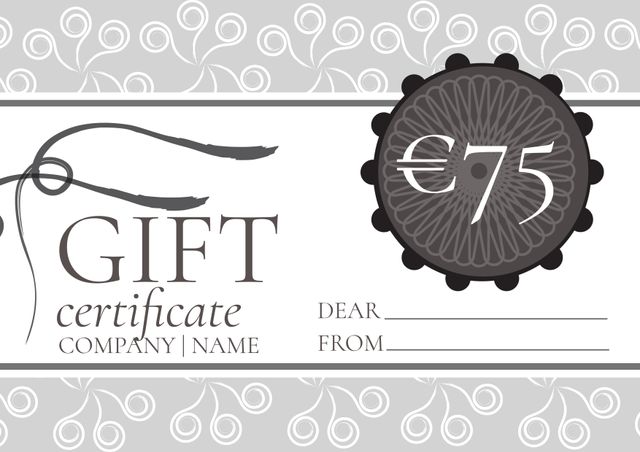 Elegant Gift Certificate Template with Price Seal - Download Free Stock Templates Pikwizard.com