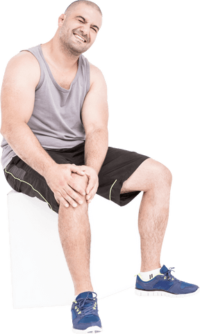 transparent athlete clutching knee in discomfort - Download Free Stock Videos Pikwizard.com