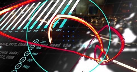 Futuristic digital mixed media cityscape