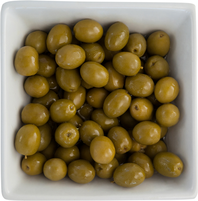 Bowl of Green Olives in White Bowl Close-Up Transparent Background - Download Free Stock Videos Pikwizard.com