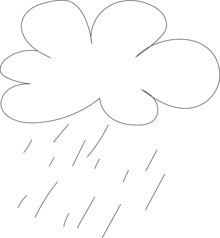 cloud with falling rain illustration on transparent background - Download Free Stock Videos Pikwizard.com
