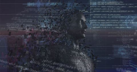 Digital Human Model with Data Processing Visual Effects - Download Free Stock Images Pikwizard.com
