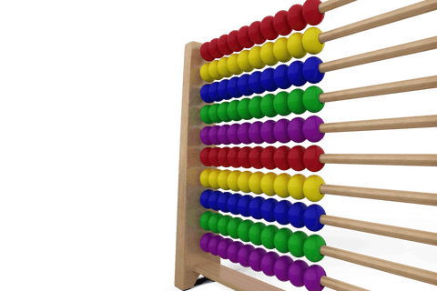 bright abacus with multi-colored beads on transparent background - Download Free Stock Videos Pikwizard.com