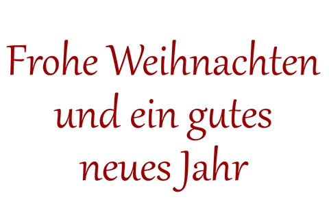 Transparent German Christmas and New Year Greeting text