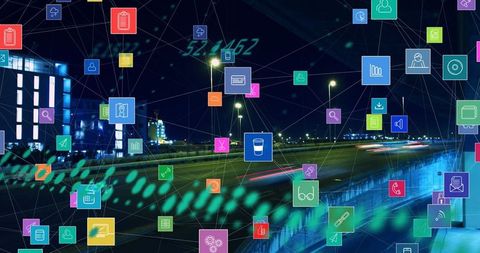 Digital Economy and Business Analytics at Nighttime Cityscape - Download Free Stock Images Pikwizard.com