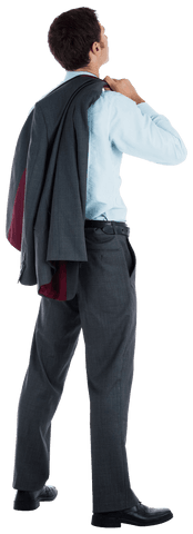 Transparent Paramount Caucasian Businessman Back View: Professional Style - Download Free Stock Videos Pikwizard.com