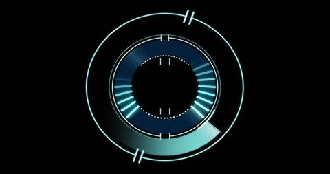 Futuristic Digital Interface with Scanning Effects on Dark Background - Download Free Stock Images Pikwizard.com