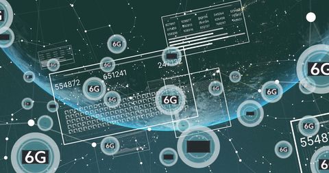 Futuristic Global 6G Network Concept with Digital Interface - Download Free Stock Images Pikwizard.com