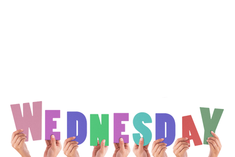 transparent hands holding letters forming wednesday day name - Download Free Stock Videos Pikwizard.com