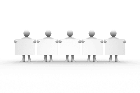 Transparent Figurines Holding Blank Posters with Space for Text - Download Free Stock Videos Pikwizard.com