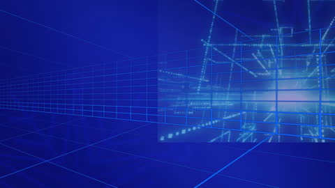 Futuristic Data Visualization with Digital Grid