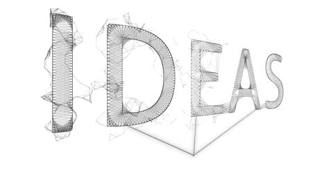 Transparent IDEAS Text with Dynamic Design Elements - Download Free Stock Videos Pikwizard.com