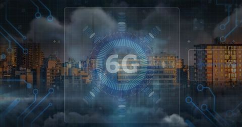 6G Technology in Urban Environment with Data Security Concept - Download Free Stock Images Pikwizard.com