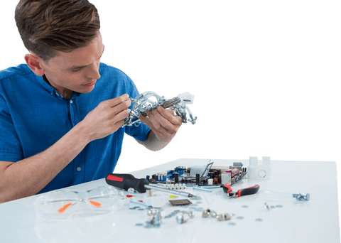 computer engineer following mechanism with transparent background - Download Free Stock Videos Pikwizard.com