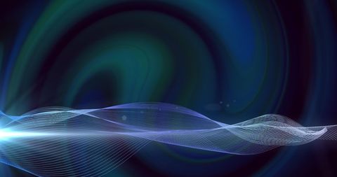 Abstract Digital Mesh Waves Over Dark Background - Download Free Stock Images Pikwizard.com