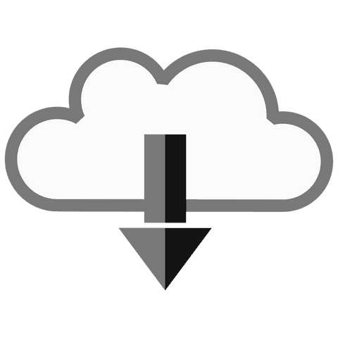 cloud icon with down arrow on transparent background - Download Free Stock Videos Pikwizard.com