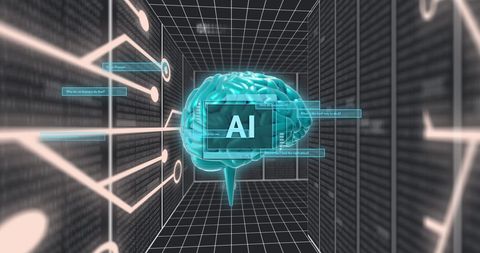 3D Digital Brain with AI Interface Illustrating Technological Concept - Download Free Stock Images Pikwizard.com