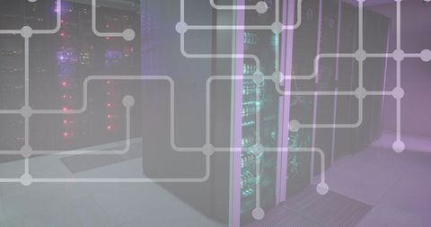 Inner Workings of Data Storage Facility with Network Overlay - Download Free Stock Images Pikwizard.com