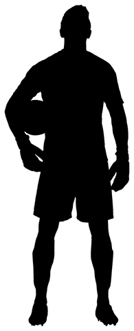 Silhouette of Man Playing Sport on Transparent Background Illustration