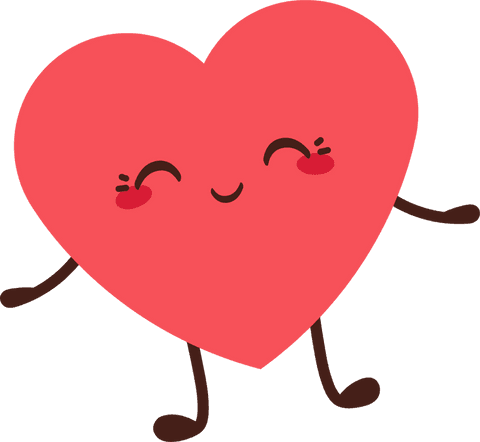 Smiling Cartoon Heart with Arms and Legs on Transparent Background - Download Free Stock Videos Pikwizard.com