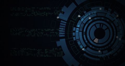 Futuristic Digital Interface with Circular Geometric Patterns - Download Free Stock Images Pikwizard.com