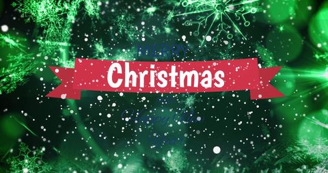 Festive Snowy Christmas Greeting Card Starring Snowflakes