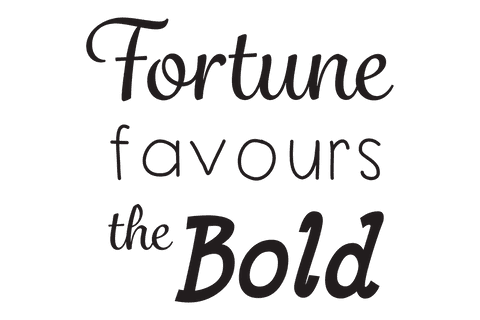 Fortune Favours the Bold Inspirational Transparent Text - Download Free Stock Videos Pikwizard.com