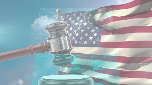 This video illustrates the concept of justice and the legal system in the United States blending with modern technology and data processing. The gavel symbolizes law and authority, while the American flag represents patriotism and national identity. The digital data symbols interwoven with these elements convey the intersection of justice and technology. Ideal for articles and presentations on legal tech, government, cybersecurity policies, or American judicial system.