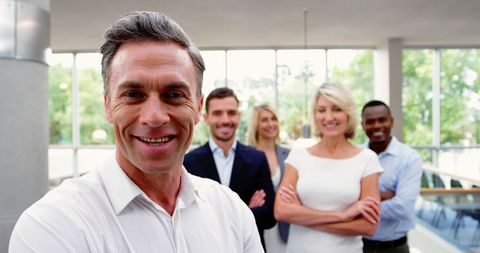 Confident Diverse Professional Team in Office Environment