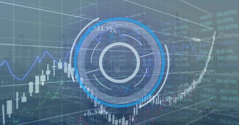 Financial Data with Futuristic Digital Interface and Urban Background - Download Free Stock Images Pikwizard.com