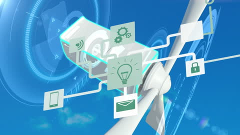 Wind Energy Technology with Network of Digital Connections