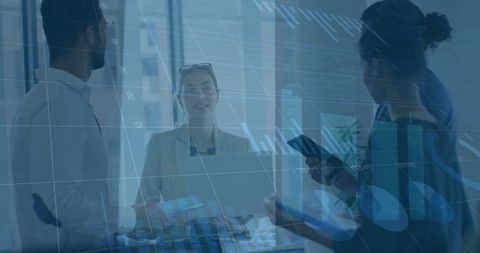 Financial Data Insights with Business Professionals Collaborating - Download Free Stock Images Pikwizard.com
