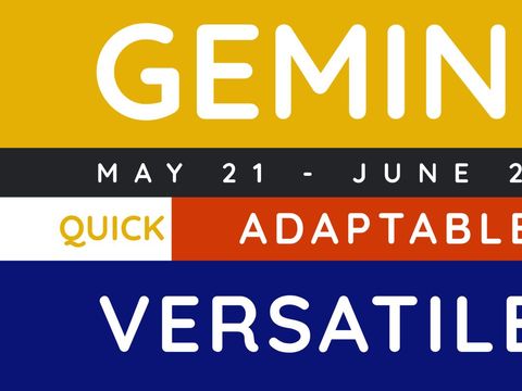 Gemini Traits Highlighted in Bold Vibrant Design - Download Free Stock Templates Pikwizard.com