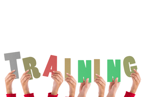 Training Text With Raised Hands Isolated, Transparent Background - Download Free Stock Videos Pikwizard.com