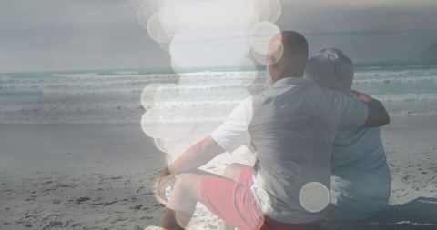 Serene African American Senior Couple Bonding by the Beach - Download Free Stock Images Pikwizard.com