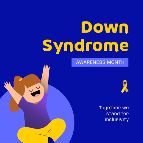Down Syndrome Awareness Month Celebratory Illustration - Download Free Stock Templates Pikwizard.com