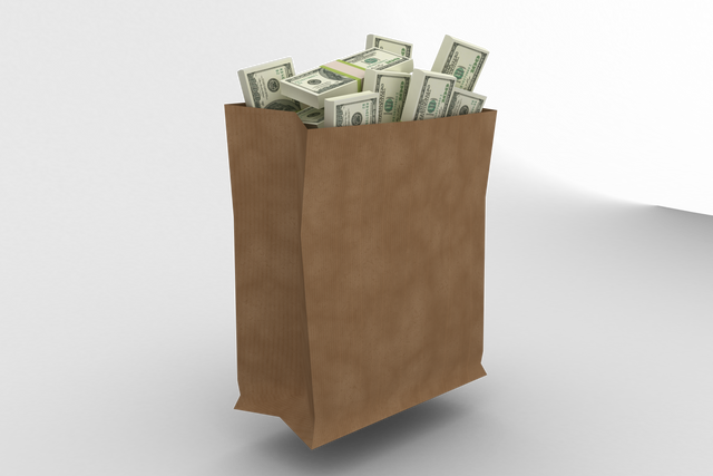 Brown Paper Bag Filled with Money on Transparent Background - Download Free Stock Videos Pikwizard.com