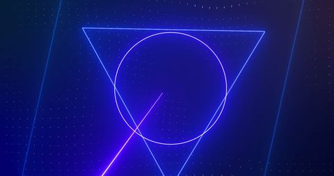 Futuristic Neon Geometric Shapes with Laser Beams - Download Free Stock Images Pikwizard.com
