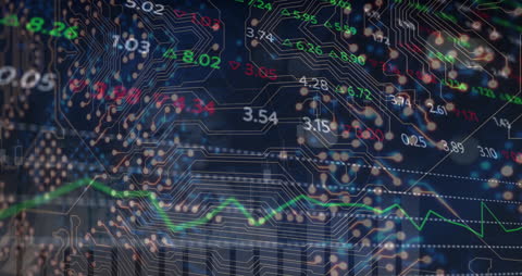 Digital Data Processing and Global Business Concept