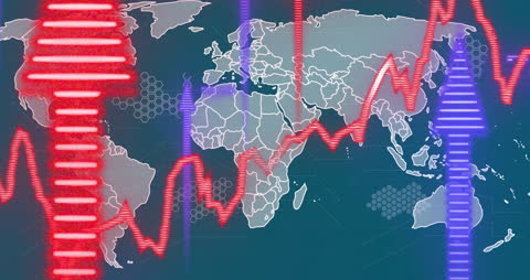 Global Business Data Analysis with Animated Arrows