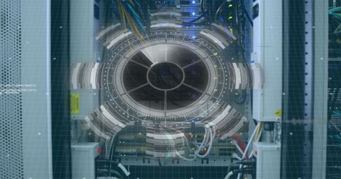 High-Tech Data Network with Futuristic Scanner Overlay - Download Free Stock Images Pikwizard.com