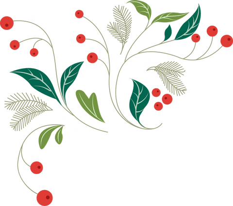 Decorative Floral Sprig with Red Berries on Transparent Background - Download Free Stock Videos Pikwizard.com