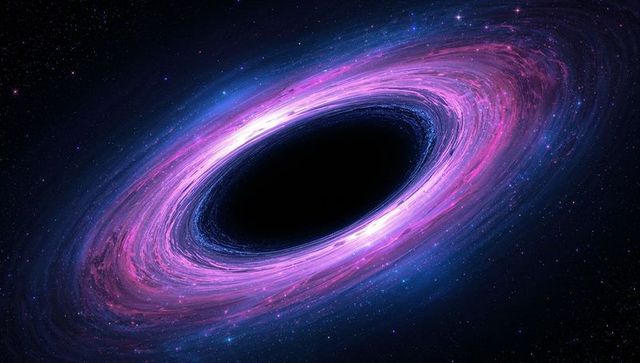 Vibrant Cosmic Black Hole with Accretion Disk in Space