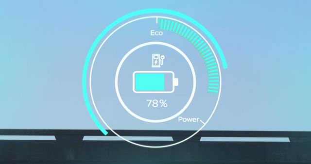 Digital Display of Electric Vehicle Battery Charging Status - Download Free Stock Images Pikwizard.com