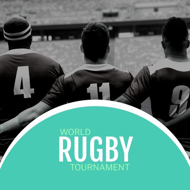 Rugby Players Embracing for World Tournament - Download Free Stock Templates Pikwizard.com