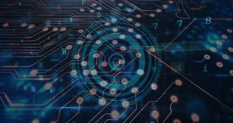 Futuristic Digital Interface and Network Connections Background