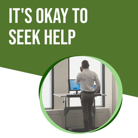 encouragement for mental health support with office worker - Download Free Stock Templates Pikwizard.com